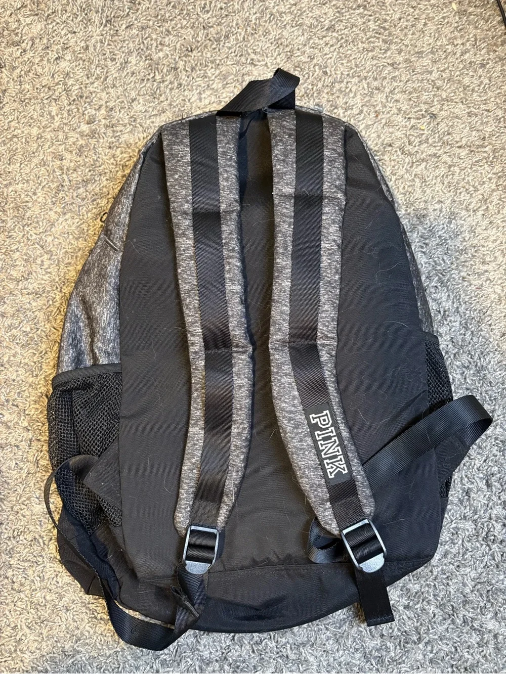 PINK Victoria's Secret Gray and Black Backpack